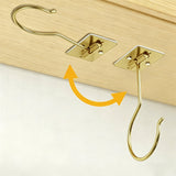 Self Adhesive Banana Hook Under Cabinet Foldable Banana Hanger for Kitchen Gold