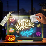 7 Light Modes Acrylic Writing Tablet Set Rechargeable LED Drawing Board with Adjustable Stand Black