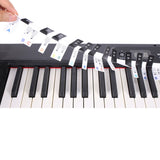 2PCS Reusable 88 Key Piano Note Guide Strip with Staff and Note Names