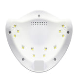 36W UV LED Nail Lamp with 3 Timer Settings for Home Use White