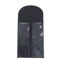3Pcs Hair Extension Storage Bags with Hangers Dustproof Non-Woven Fake Hair Organizer Black