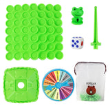 Two-Player Frog Balance Game Toy Set Parent-Child Interactive Family Tabletop Puzzle Game Green