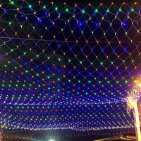 Solar/USB Powered LED Net Mesh Lights – Outdoor Waterproof 3x2m with 192 LEDs and 8 Modes Style 2
