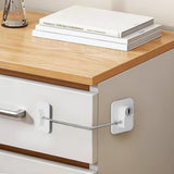 2PCS Mini Fridge Lock Cabinet Lock with Keys for Freezer Cabinets Drawers White