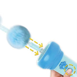 Retractable Cat Teaser Launcher Automatic with 2 Plush Balls for Cats Dogs Blue