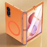 Shock Resistant Phone Case Compatible With Galaxy Z Fold 8 with Screen Protector Orange