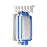 2 Pcs 5 Slot Under Shelf Lid Organizer Slide In for Kitchen Cabinet Storage White