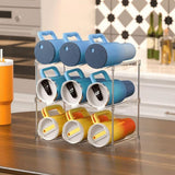 Stackable Clear Storage Rack for Wine Bottles & Cups Medium