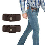 Adjustable Loop No Buckle Elastic Belt for Women Men Side Belts Style 2