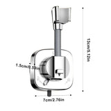 360 Degree Rotation  Shower Head Holder with Suction Cup for Bathroom Bathtub Rental Hotel Silver