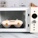 Microwave Egg Cooker Double Layer with Poached Egg Steamer Orange