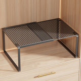 Expandable Closet Storage Rack Carbon Steel Adjustable Shelf Black