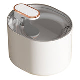 Pet Water Fountain Cat Dog Automatic Electric Drinking Dispenser with Red Light Indicator White