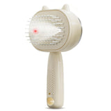 Cat Ear Electric Spray Hair Brush with One Click Cleaning Beige