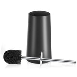 2 PCS Toilet Brush Set with 304 Stainless Steel Handle and Holder Black