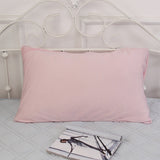 Pillowcase and Pillow Towel Set Cooling Pillow Covering Decorative Cushion Cover Set Pink
