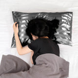 51x76cm Smooth Satin Pillowcase Solid Color Soft Bedding Pillow Cover Grey