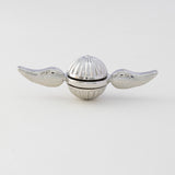 2Pcs Fidget Sphere Spinner Desk Spinning Toy Wings Finger Hand Spinner Silver