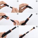 Electric Makeup Brush Cleaner and Dryer Machine Cosmetic Brush Spinner Cleaner for Most Size Brushes Black