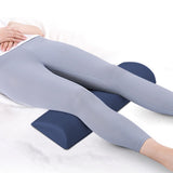 Half Moon Bolster Pillow for Legs Under Knee Support Pillow for Back/Side Sleeping Navy