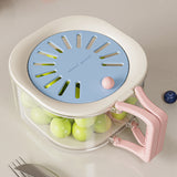 2 in 1 Collapsible Colander and Basin for Kitchen Fruit Drainer Colander Blue