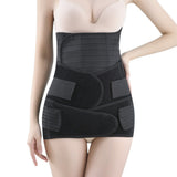 3-in-1 Postpartum Belly Band Waist Shapewear – Recovery Girdle After Birth Support Black