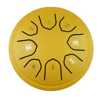 8-Note Rain Drum Steel Tongue Drum Rain Chime for Outside Garden Gold