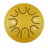 8-Note Rain Drum Steel Tongue Drum Rain Chime for Outside Garden Gold
