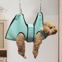 Small Pet Grooming Hammock Dog Cat Hanging Sling for Bathing Trimming Nailcare Green