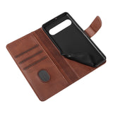 Snap-Lock Flip Cover Wallet Case for Pixel 10 and 10 Pro Flip Cover Coffee