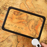5X Folding Handheld Magnifier with Light for Seniors Low Vision Reading Inspection