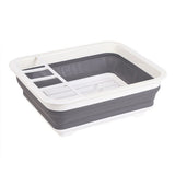 Collapsible Dish Drying Rack Portable Dinnerware Drainer Organizer for Kitchen
