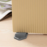 6PCS Rubber Door Wedge Stoppers with Grip for Home Grey