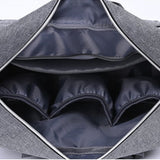 Large Mummy Bag Multi-Pocket Travel Nappy Tote Shoulder Bag Grey