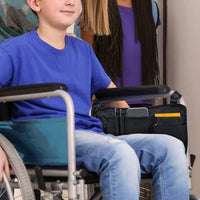Wheelchair Side Bag with Cup Holder Armrest Pouch for Walker Rollator Electric Scooter