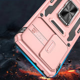 Heavy Duty Case with Ring Stand for Samsung Galaxy Phones Pink
