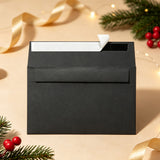 50 PCS Thick Kraft Paper Self Adhesive Envelopes for Cards Photos Black
