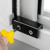 4 PCS Sliding Window Locks with Key Black