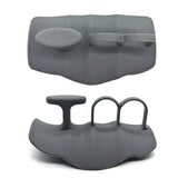 2Pcs Anti-Slip Workout Grips Ergonomic Silicone Weightlifting Gloves for Pull-Ups Gym Training Exercise Gray