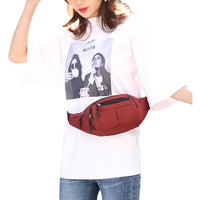 Unisex Sling Bag Chest Pack Fanny Pack Sports Waist Bag Wallet Red