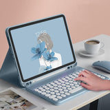 Bluetooth Touchpad with Detachable Magnetized Keyboard for Samsung Galaxy Tab A9 / A9 Plus Blue
