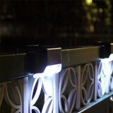 4Pcs Solar Deck Lights Outdoor for Outdoor Garden Stairs and Deck White