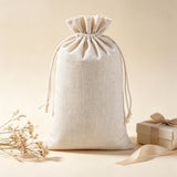 10 PCS Cotton Linen Drawstring Storage and Gift Bags in 2 Sizes