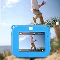 Water-Resistant Underwater Camera for Kids Sports Camera Digital Action Camera with 32GB TF Card Blue