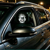 2 PCS Horror Face Car Headrest Covers for Halloween Parties and Pranks Style 2