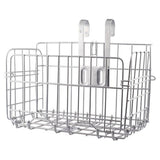 Bicycle Basket Front & Rear Hanging Storage Rack for Mountain Bike Silver