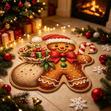 Soft Christmas Velvet Floor Mat with Non Slip Dot Backing Style 1