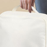 Jewellery Organiser with 6 Zipper Pouches Portable Jewellery Storage Case with Clear Windows Beige