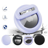 2Pcs For Apple AirTag Holder Hidden Silicone AirTag Tracker Case with Safety Pin Purple