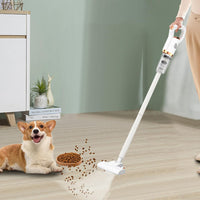 Cordless Electric Stick Vacuum Cleaner Handheld Vacuum Cleaner for Car Carpet Cleaning White